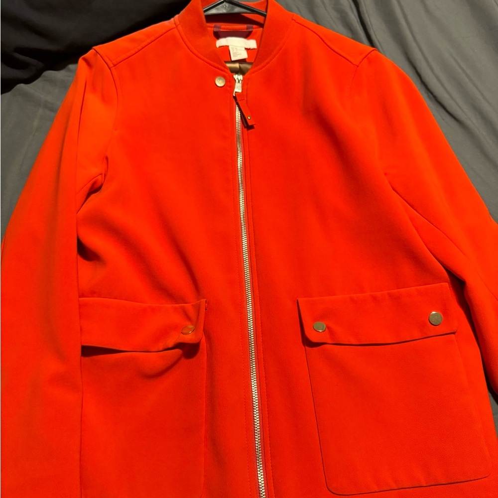 Orange/red car-style coat